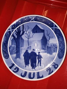 JUL 1928 Royal Copenhagen Denmark Christmas Plate Numbered # 191 - Picture 1 of 4