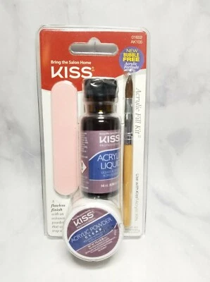 Kit de uñas de relleno acrílico profesional KISS nueva fórmula sin burbujas AK105 01652 Foto 1 de 2