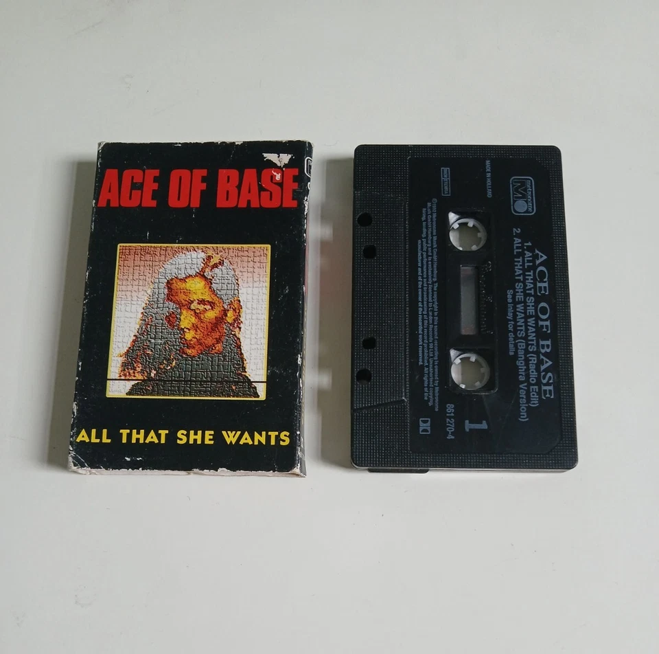 ACE OF BASE ALL THAT SHE WANTS CASSETTE TAPE SINGLE METRONOME 1992 - Image 1 of 1