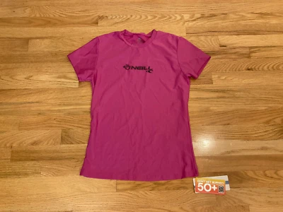 ¡Nuevo! Camiseta de natación de manga corta O'Neill para mujer O'Neill rosa zorro L 50+ Foto 1 de 4