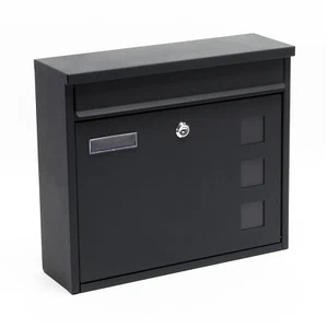 Briefkasten Postbox Design Anthrazit pulverbeschichtet Postkasten Mailbox V12 - Bild 1 von 7