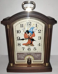DISNEY MICKEY MOUSE SEIKO MUSICAL ALARM CLOCK 7 TIMELESS SONGS No Battery Cover - Picture 1 of 13