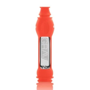 GRAV Labs 16mm Octo Taster con Recubrimiento de Silicona 4" Largo Pipa NARANJA ESCARLATA - Imagen 1 de 1