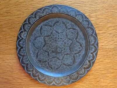 Teller alt, antik, orientalisch, Teetablett, Kerzenteller - Bild 1 von 2