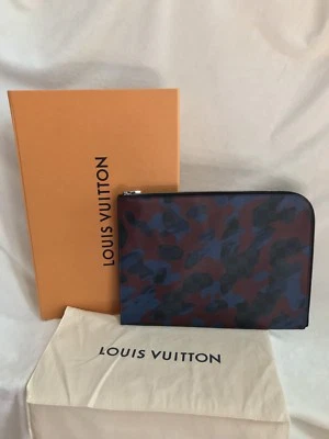 LOUIS VUITTON Damier Cobalt Bordeaux JULES JOUR GM Camouflage Document Clutch - Image 1 of 4