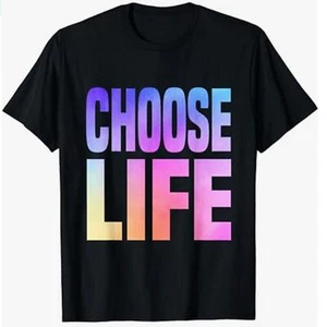 Choose Life Multi Coloured T-Shirt - Womens Small - Picture 1 of 3