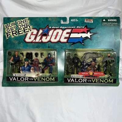 G.I. ¡Grandes lotes exclusivos de Joe! BOGO, Pack de 2 Cardados, 4 Figuras, Ojos de Serpiente, Víbora Foto 1 de 4