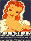 9564.Nurse the baby.woman breast feeding.POSTER.decor Home Office art
