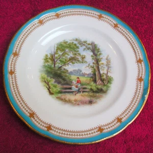 Minton (#4308 Donna su Recinzione) 9 1/8" PIASTRA ESPOSITORE - Foto 1 di 5