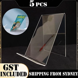 5pcs Acrylic Display Stand Book Shoe Phone Tablet Perspex Retail Cookbook Holder - Picture 1 of 12