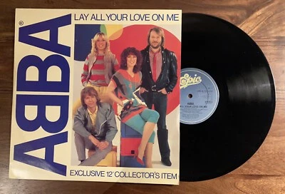ABBA ‎– Lay All Your Love On Me - 12" Vinyl Single 1980 Epic EPC A 13 1456 VG+ - Image 1 of 4