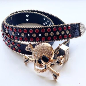 Fantasy Belt for Women, Shiny, Textured, Fashion Skeleton Design - Picture 1 of 3