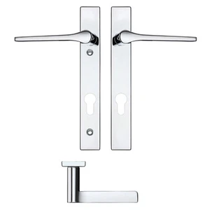 Draco Door Handle Euro Lock on Narrow Backplate - Picture 1 of 4