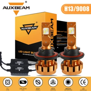 AUXBEAM 6000K H13 9008 Canbus LED Headlight Hi/Lo Bulbs For Chevy HHR 2006-2011 - Picture 1 of 12