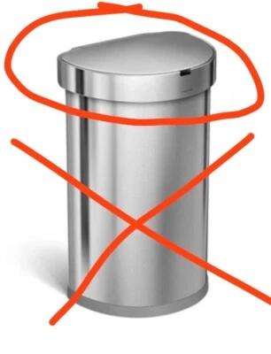 simplehuman PD6265 Deckel für (simplehuman ST2009) Abfalleimer – Ersatzteil - Bild 1 von 4