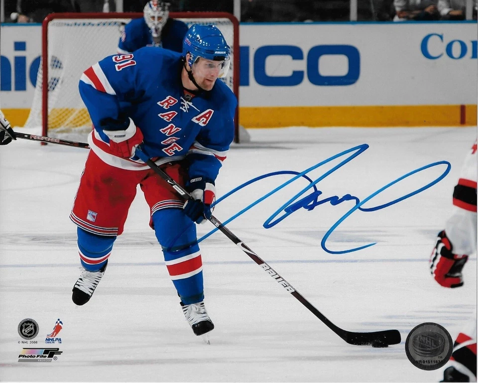 Фотография с автографом Маркуса Наслунда из New York Rangers 8x10 оригинал - Изображение 1 из 1