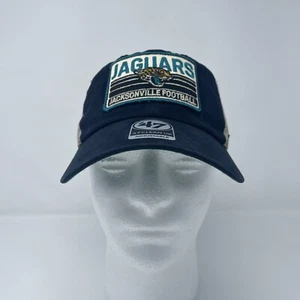 Jacksonville Jaguars '47 Four Stroke Clean Up Snapback Hat - NWT Black/Natural - Picture 1 of 6