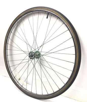 27" X 1-1/4 Front Bicycle Chrome Wheel Tire Vintage Road Bike  #G46 - Image 1 of 4