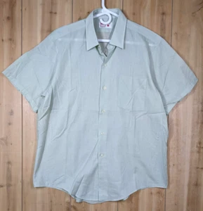 Vintage Cranbrook Hemd mit Knopfleiste Kurzarm Herren 16 (L/XL) grün leicht - Bild 1 von 8