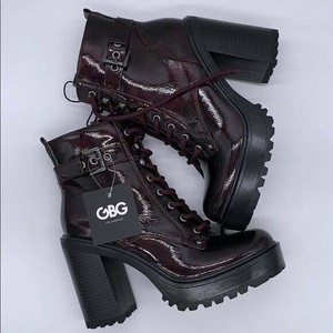 Las mejores ofertas en Charol rojo bajo (1-1.9 pulgadas) altura del tacón  botas para mujeres | eBay