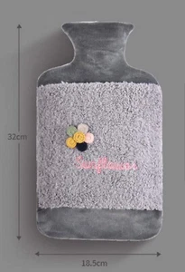 Wärmflasche mit weichem Bezug, Wärmeflasche groß 2 liter flauschig, Wä - Bild 1 von 1