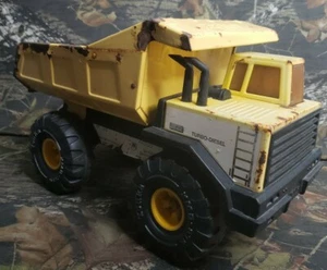 1980s TONKA Dump Truck Diecast Turbo Diesel Yellow Pressed Steel XMB-975 Tires - Picture 1 of 12