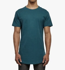 Urban Classic's Men's Shaped Long Tee Round neck T-shirt Teal Size 4XL - Picture 1 of 5