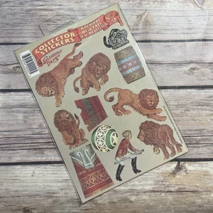 Vintage Circus Stickers Collector Stickers Circusstamps Lions Set 2 Splendidly - Picture 1 of 3