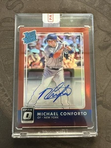 2016 Panini Donruss Optic Michael Conforto Auto Red /20 (RC) Mets Dodgers - Bild 1 von 3