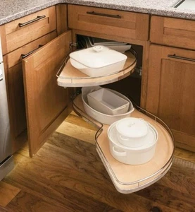 Model 60, Swing Right LeMans II 2-Shelf Lazy Susan Set for Blind Corner Base Cab - Picture 1 of 8