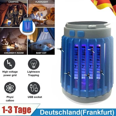 Solar Moskito Killer Insektenvernichter Elektrisch LED Lampe Fliegenfänger USB - Bild 1 von 4