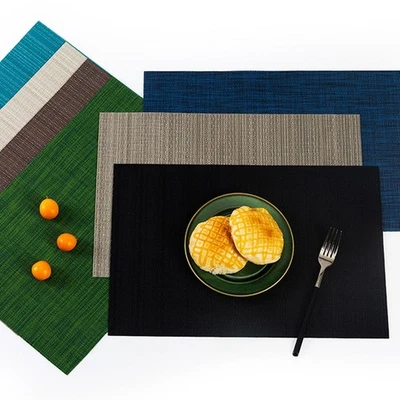 4 piece placemats set 18 by 12 inches with scratch resistance for dining tables - Image 1 of 4