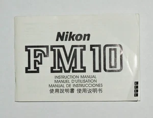 Original Nikon FM 10 Handbuch in Englisch. Oem. TOP+ - Bild 1 von 1