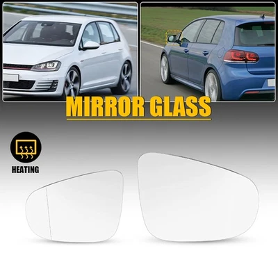 Espejo de vidrio térmico izquierdo y derecho para Volkswagen Golf GTI 2010-13 2014 hatchback EJ Foto 1 de 4
