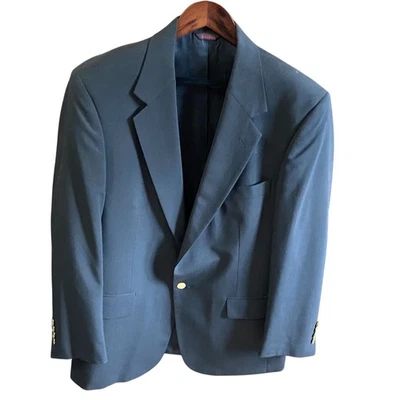 Stuart Hughes Mens Black Blazer Jacket 42R Regular Single-Breasted One Button - Image 1 of 4