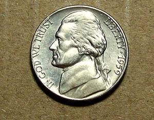 P BU 1959 Jefferson níquel con algunos pasos 91005203-05 - Imagen 1 de 2