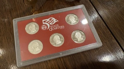 2008 US Mint 5 Coin Silver Proof Coin Set | State Quarters (no box or COA) - Image 1 of 2