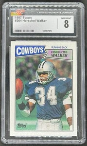 1987 TOPPS #264 HERSCHEL WALKER RC HEISMAN COWBOYS CGC 8 - Picture 1 of 2