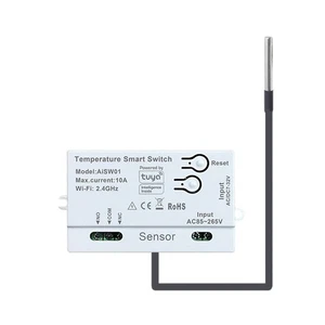 Sensor interruptor de temperatura Tuya WiFi 2,4G WiFi sensor interruptor de temperatura con 3563 - Imagen 1 de 10