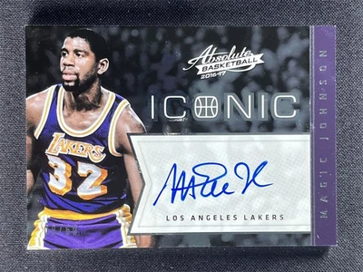 Panini Absolute Magic Johnson #38 2016-17 autógrafos icónicos Auto Lakers/60 Foto 1 de 2