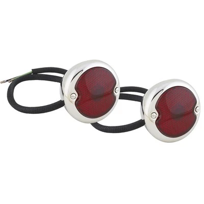Luces traseras de lente de vidrio inoxidable para automóvil Ford 1933-36, izquierda y derecha Foto 1 de 4