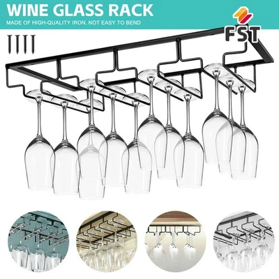 Iron Cup Holder Useful Wine Glass Rack Wine Glass Hanger Wine Glass Kitchen UK - Image 1 of 4