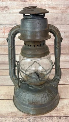 Vintage Dietz Little Wizard Kerosene Lantern NY USA Clear Globe 11.5” - Image 1 of 4