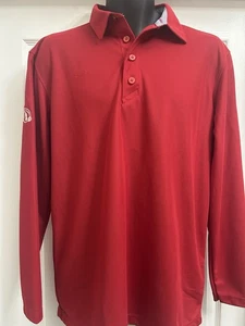 Chick-fil-A Employee Long Sleeve Polo Shirt Mens  Golf Recycled Uniform Work Med - Picture 1 of 7