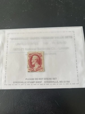 United States US Scott 148 Abraham Lincoln 6c National Bank Note Stamp w/o Grill - Image 1 of 3