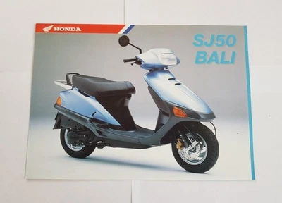 HONDA SJ50 BALI Motorcycle Sales Specification Leaflet c1995 - Image 1 of 2