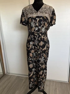 Abito da tè vintage ALL THAT JAZZ 9/10 cottage grunge boho maxi scuro romantico autunno - Foto 1 di 7