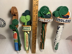 4 VERSCHIEDENE FIDDLEHEAD BRAUFIDDLEHEAD Fassbier Zapfhahngriffe. VERMONT. - Bild 1 von 24
