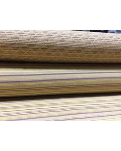 Tessuto coordinato per tappezzeria Costiera lurex riga o rombo giallo oro beige  - Imagen 1 de 15