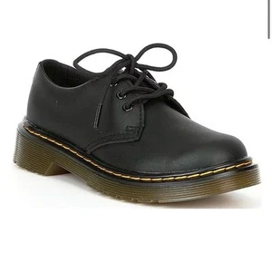 Dr. Martens Kids Black 1461 Softy-T Leather Oxford Shoes Lace Up Size US 1 - Picture 1 of 17